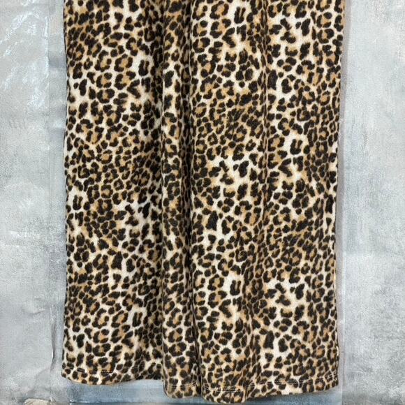 19 COOPER Women's Brown Overflow Leopard Print Surplice Wide Leg Jumpsuit SZ M - Picture 11 of 14